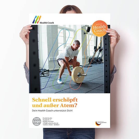 Fitness - Poster, Plakat A1 - Health Coach